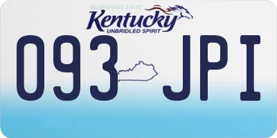 KY license plate 093JPI