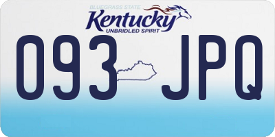 KY license plate 093JPQ