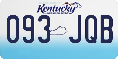KY license plate 093JQB