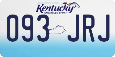 KY license plate 093JRJ