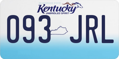 KY license plate 093JRL