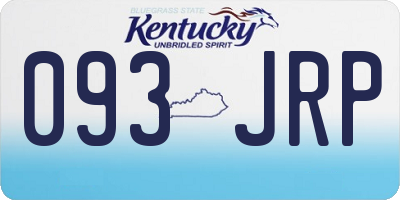 KY license plate 093JRP
