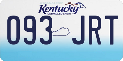 KY license plate 093JRT