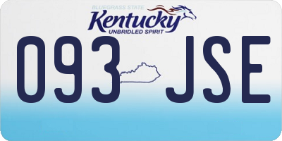 KY license plate 093JSE