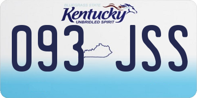 KY license plate 093JSS