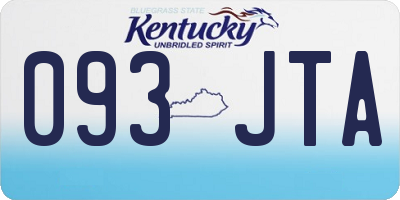 KY license plate 093JTA