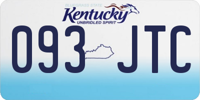KY license plate 093JTC