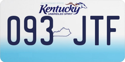 KY license plate 093JTF