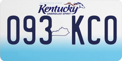 KY license plate 093KCO