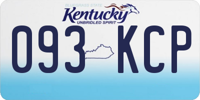KY license plate 093KCP