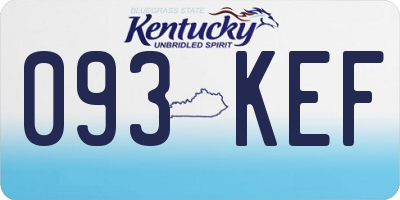 KY license plate 093KEF
