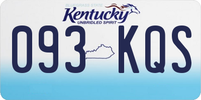 KY license plate 093KQS