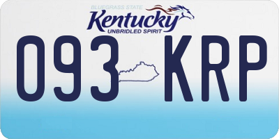 KY license plate 093KRP