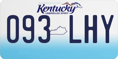 KY license plate 093LHY