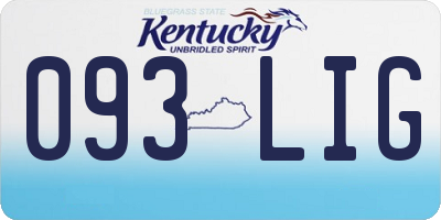 KY license plate 093LIG