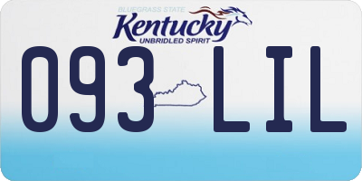 KY license plate 093LIL