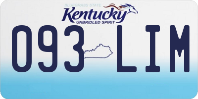 KY license plate 093LIM