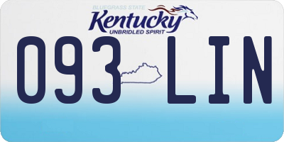 KY license plate 093LIN