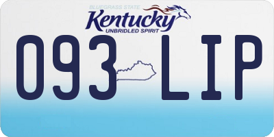 KY license plate 093LIP