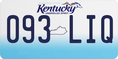KY license plate 093LIQ