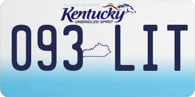 KY license plate 093LIT