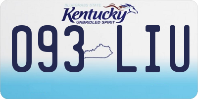 KY license plate 093LIU