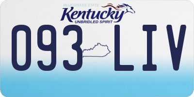 KY license plate 093LIV