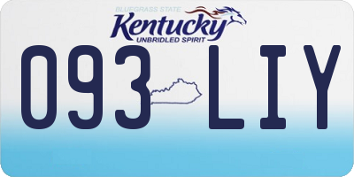 KY license plate 093LIY