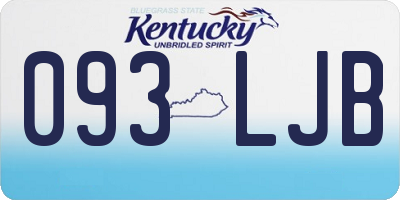 KY license plate 093LJB