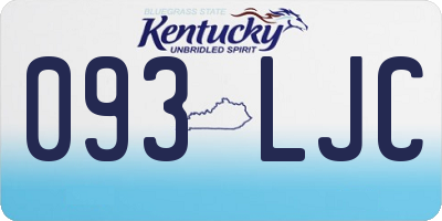 KY license plate 093LJC
