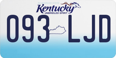 KY license plate 093LJD