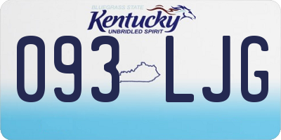 KY license plate 093LJG