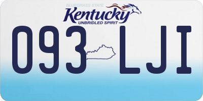 KY license plate 093LJI