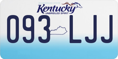 KY license plate 093LJJ