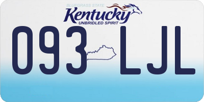 KY license plate 093LJL