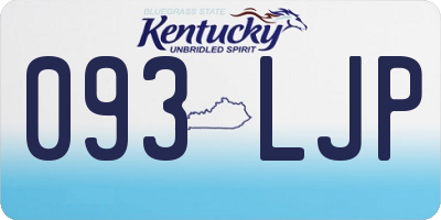 KY license plate 093LJP