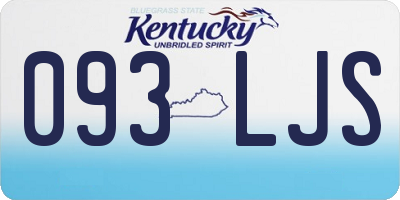 KY license plate 093LJS