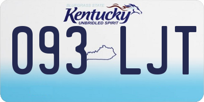 KY license plate 093LJT