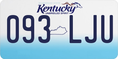 KY license plate 093LJU
