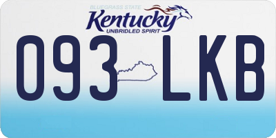 KY license plate 093LKB