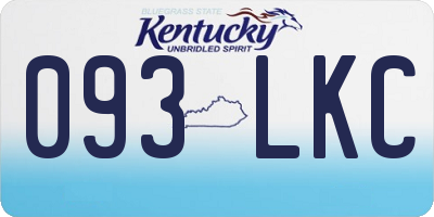KY license plate 093LKC