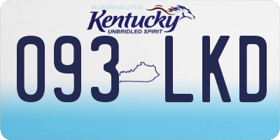 KY license plate 093LKD