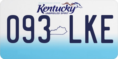 KY license plate 093LKE