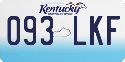 KY license plate 093LKF