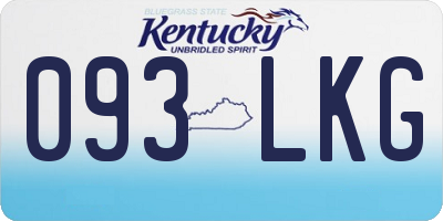 KY license plate 093LKG