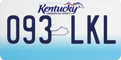 KY license plate 093LKL