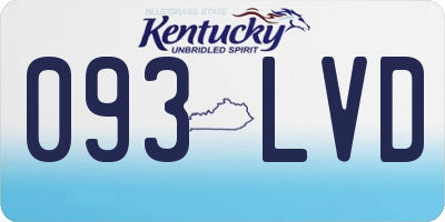 KY license plate 093LVD