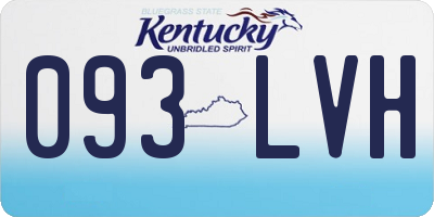 KY license plate 093LVH