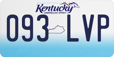 KY license plate 093LVP