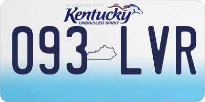 KY license plate 093LVR